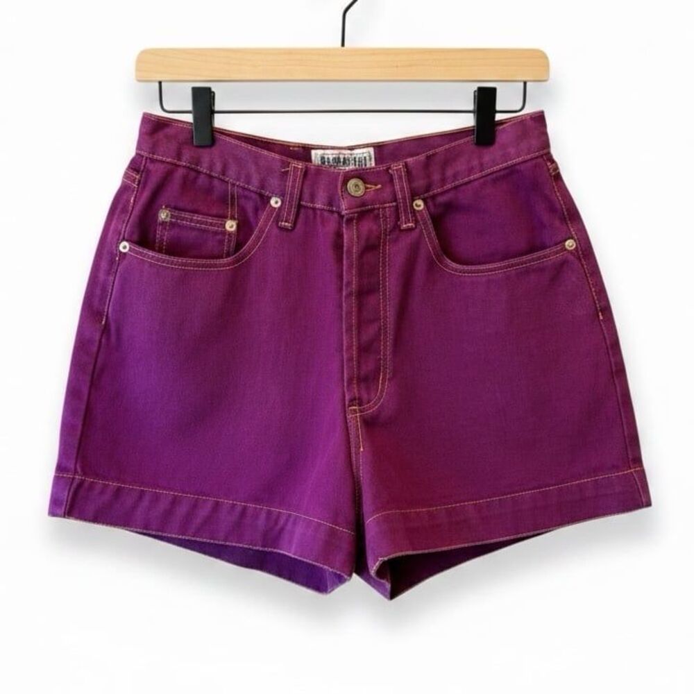 Vintage The Limited Purple Denim Mom Shorts USA Made Women's 12 High Rise 90s